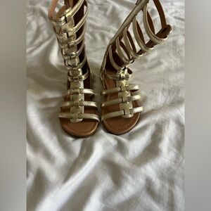 Gold Gladiator sandals -toddler size 9